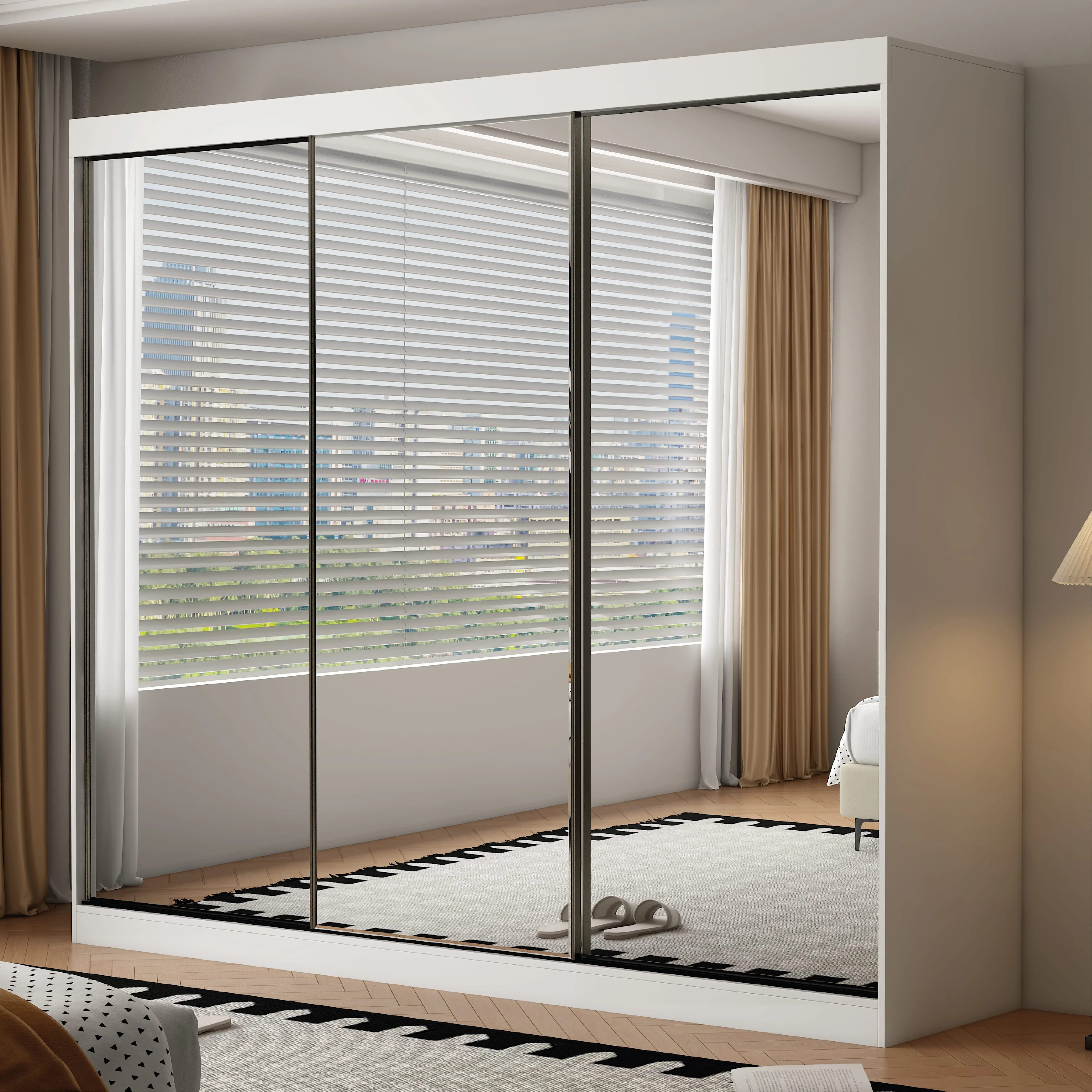 Oracle 3 Door Full Mirror 250CM  sliding wardrobe