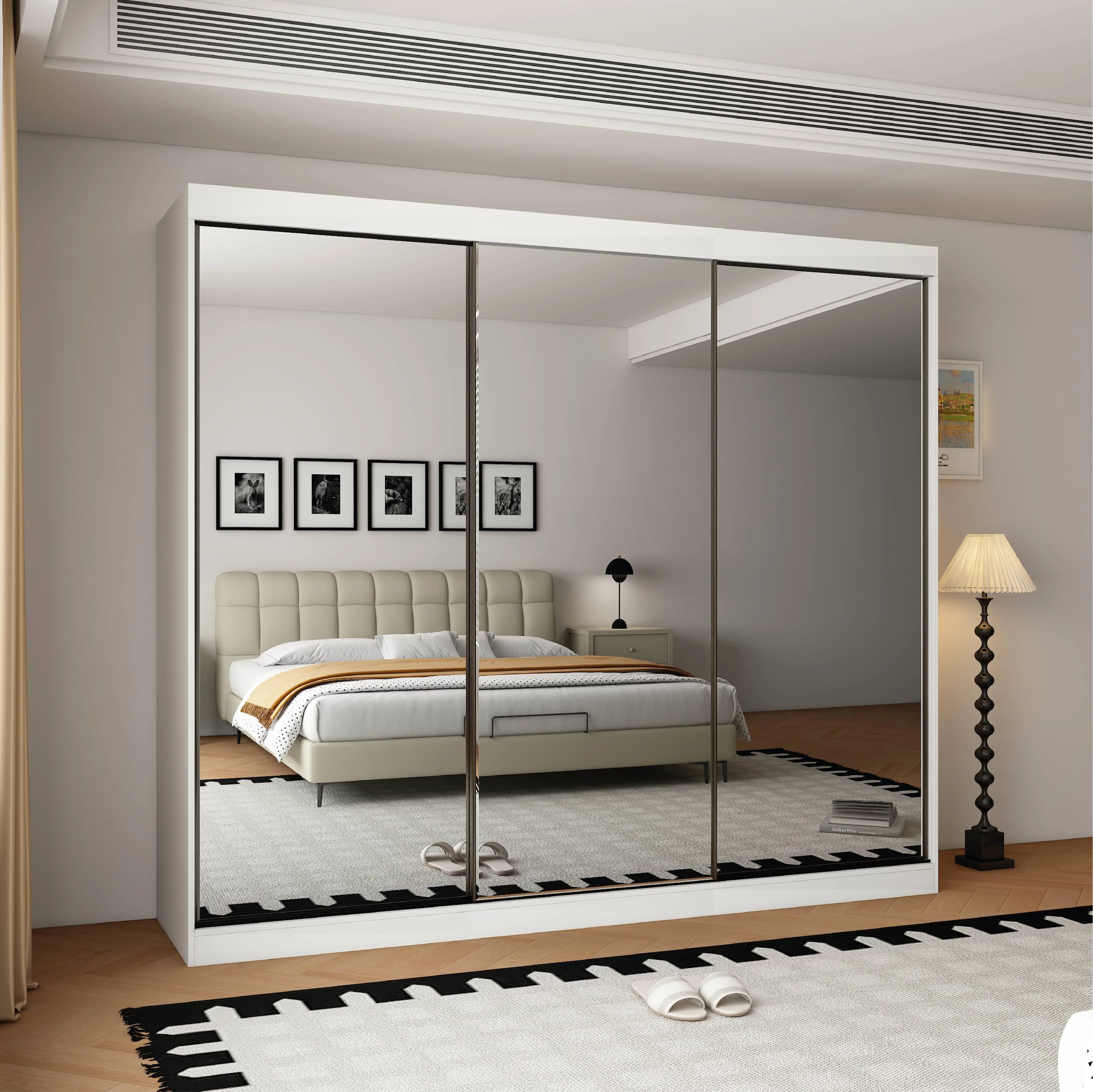 Oracle 3 Door Full Mirror 250CM  sliding wardrobe
