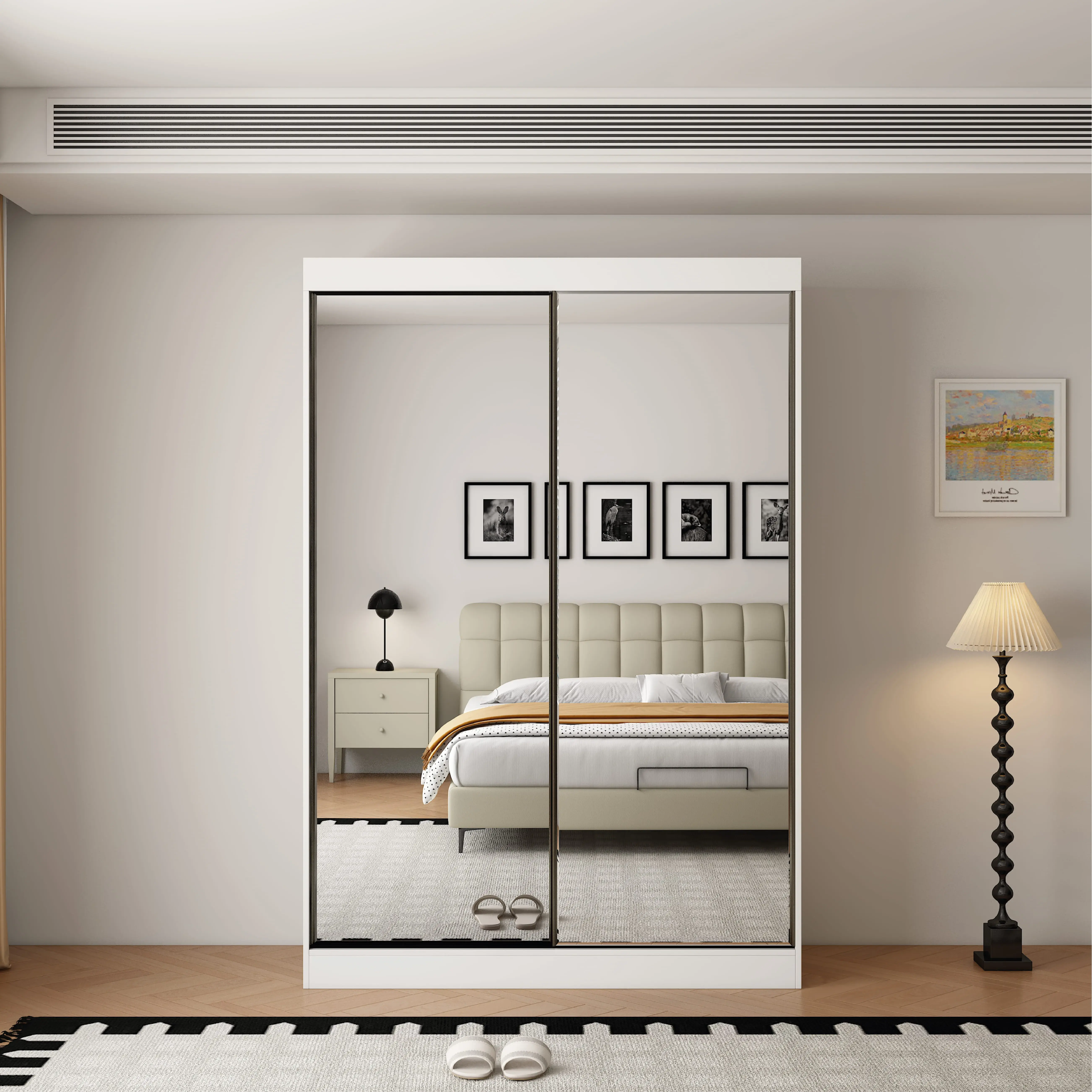 Oracle 2 Door Full Mirror 150CM  sliding wardrobe