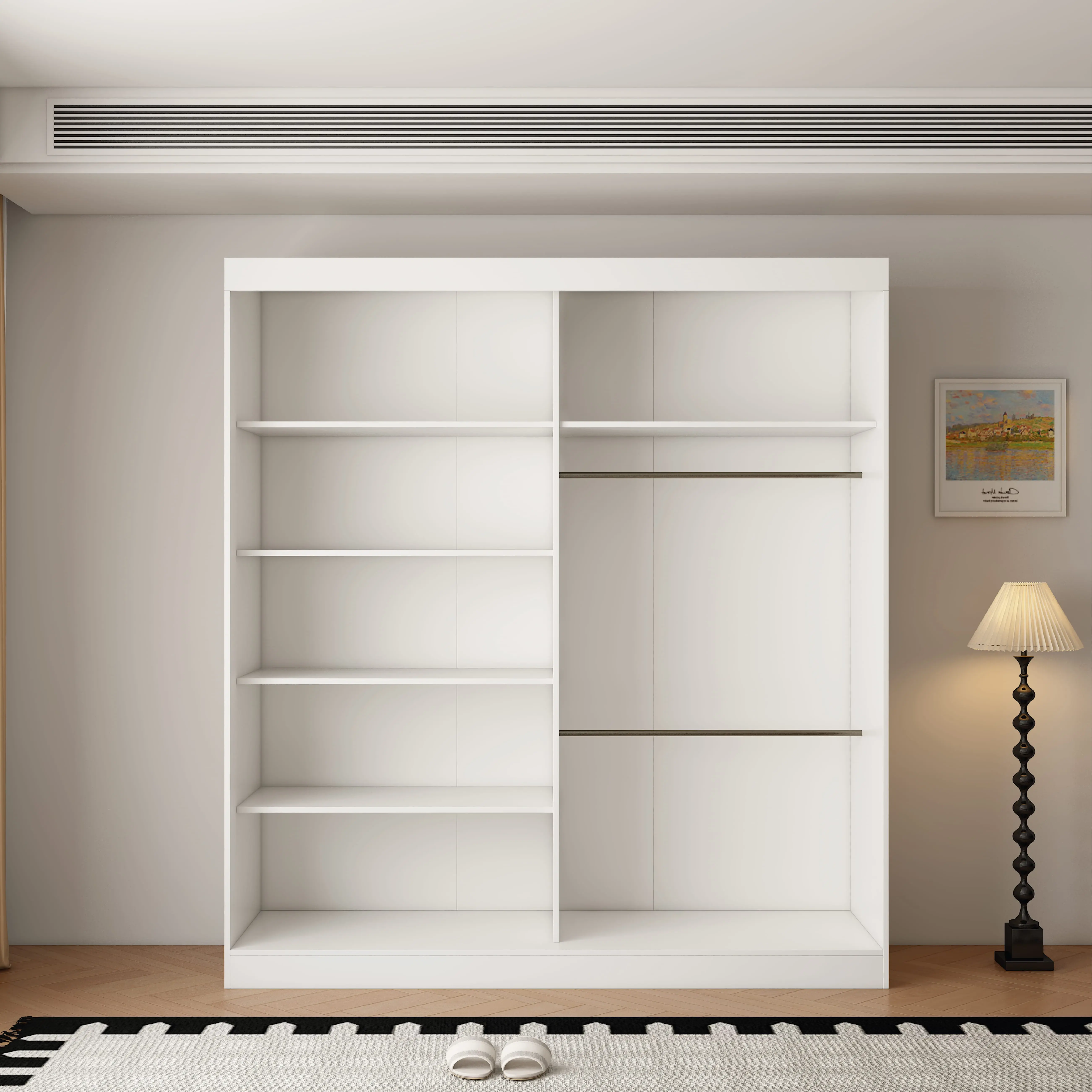 Pacific 2 Door Gloss White 200CM  sliding wardrobe