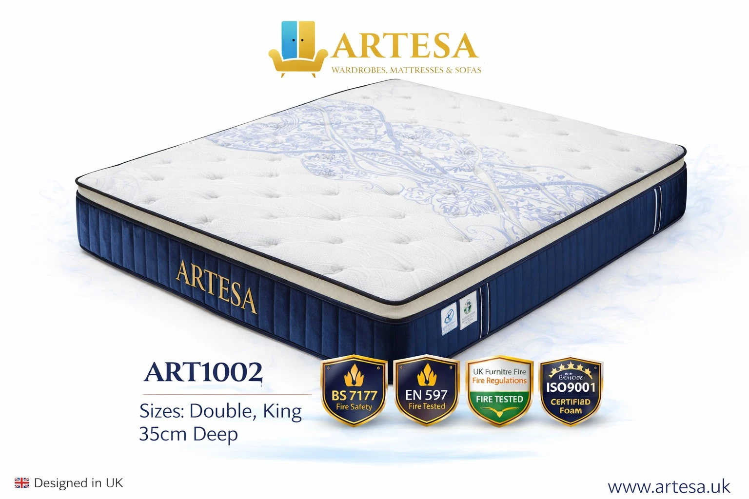 Artesa Cloud – Soft Pillow‑Top  Double Mattress