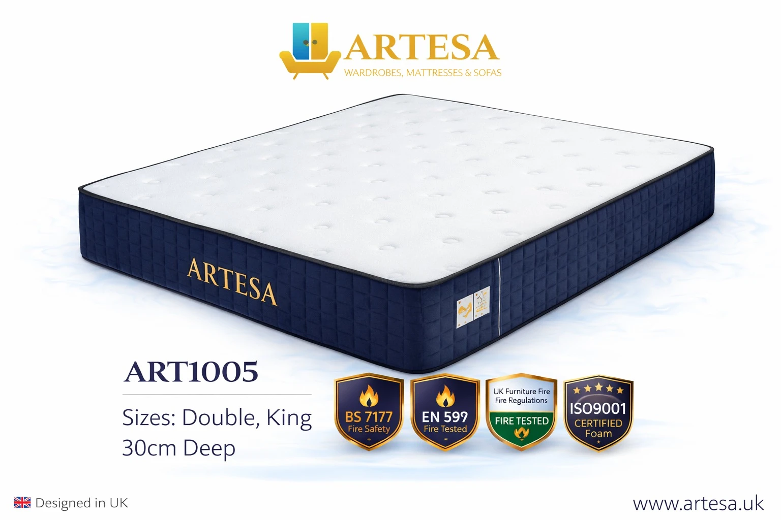 Artesa Royal Double Mattress – Tight Top Firm Support