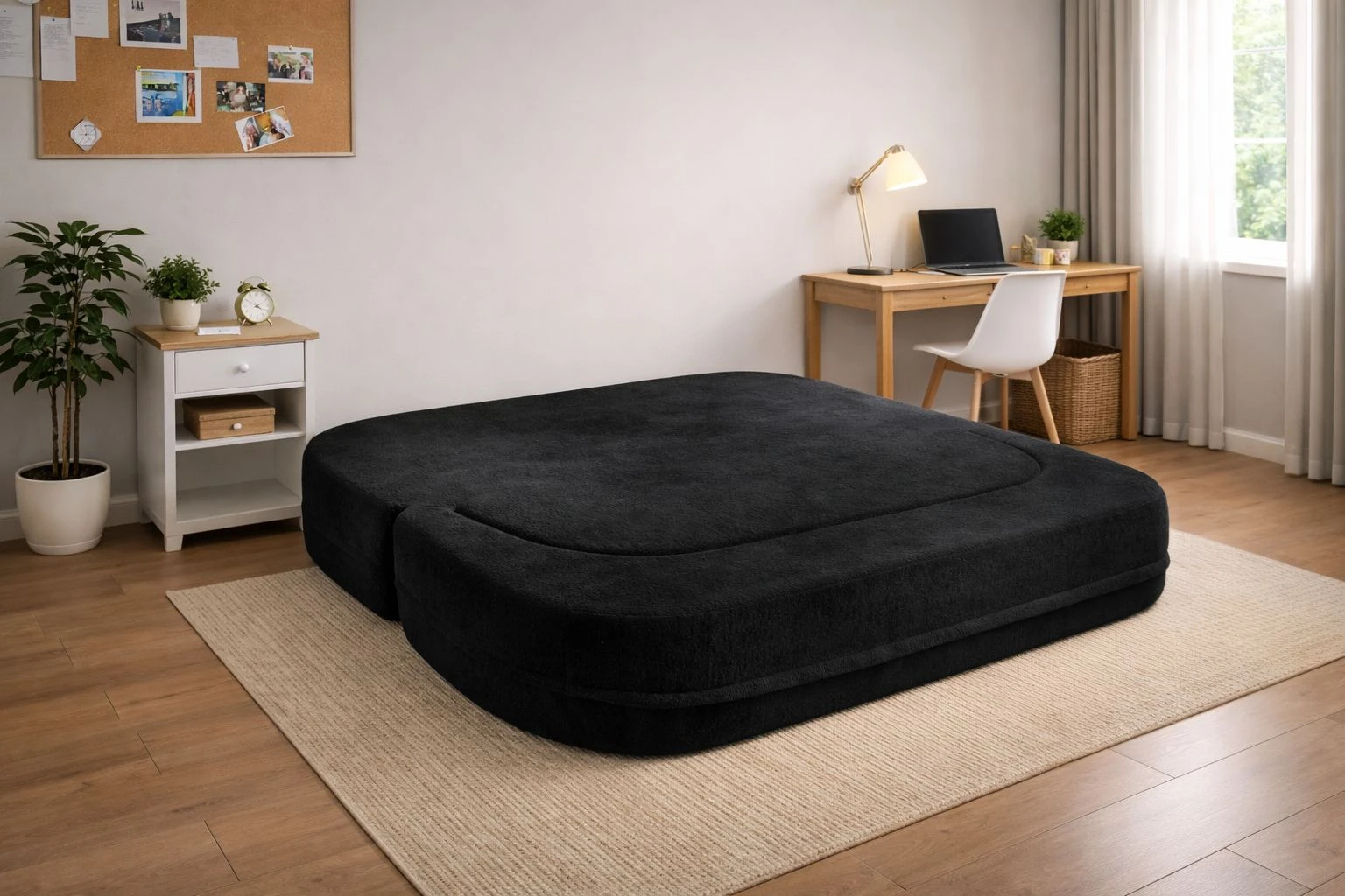Emma Sofa Bed Black 2 seater