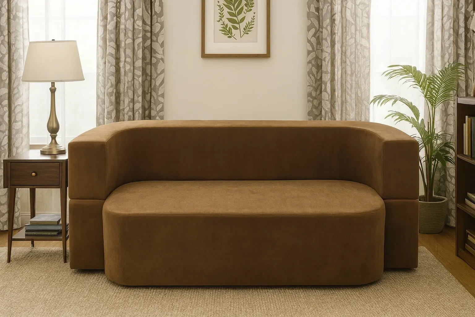 Emma Sofa Bed Beige 2 seater