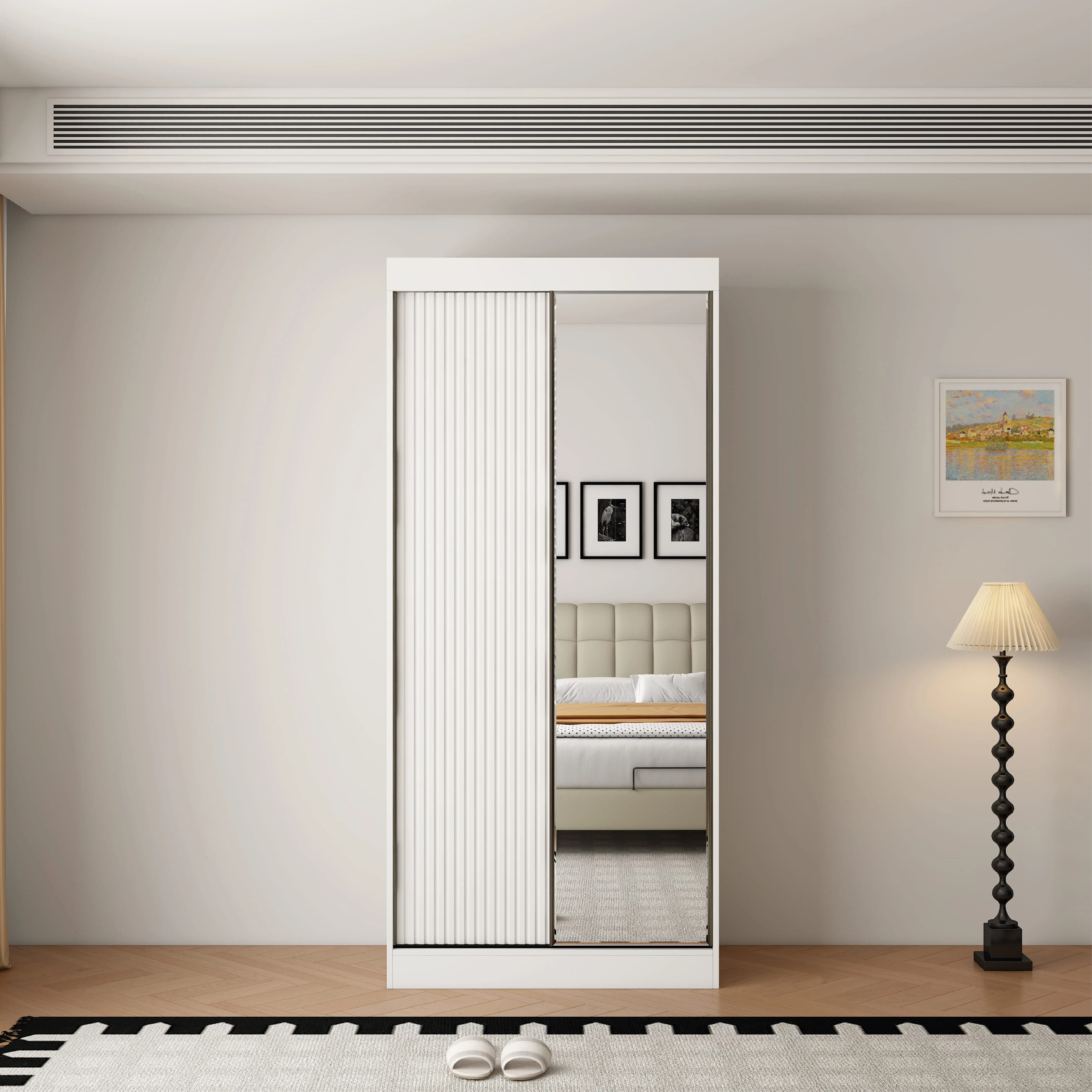 Berlin 2 Door 100CM  sliding wardrobe