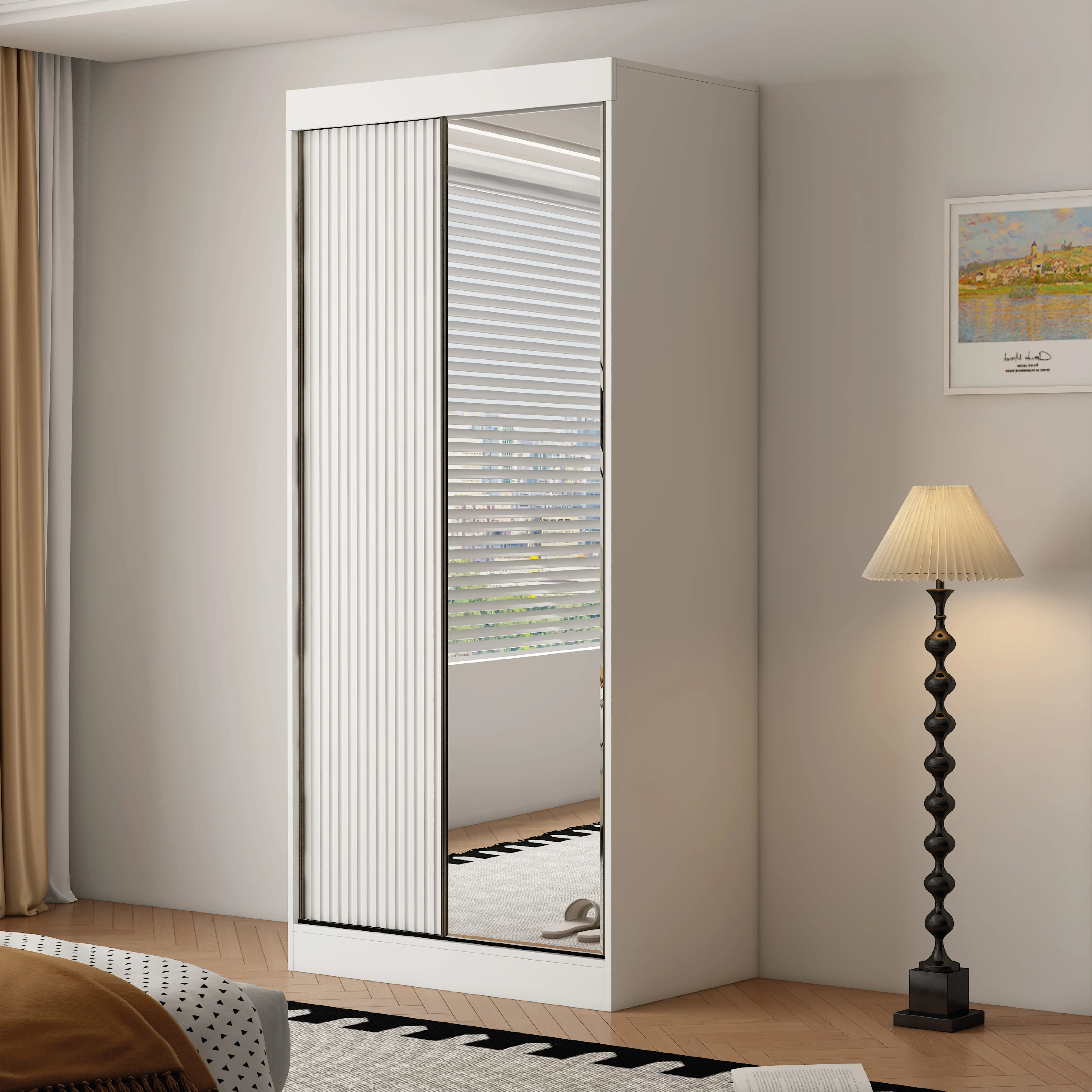 Berlin 2 Door 100CM  sliding wardrobe